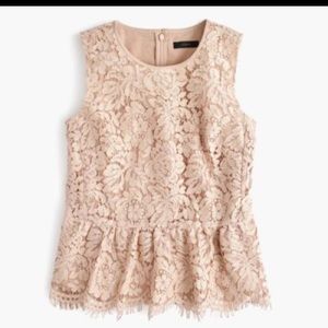 Jcrew lace peplum top